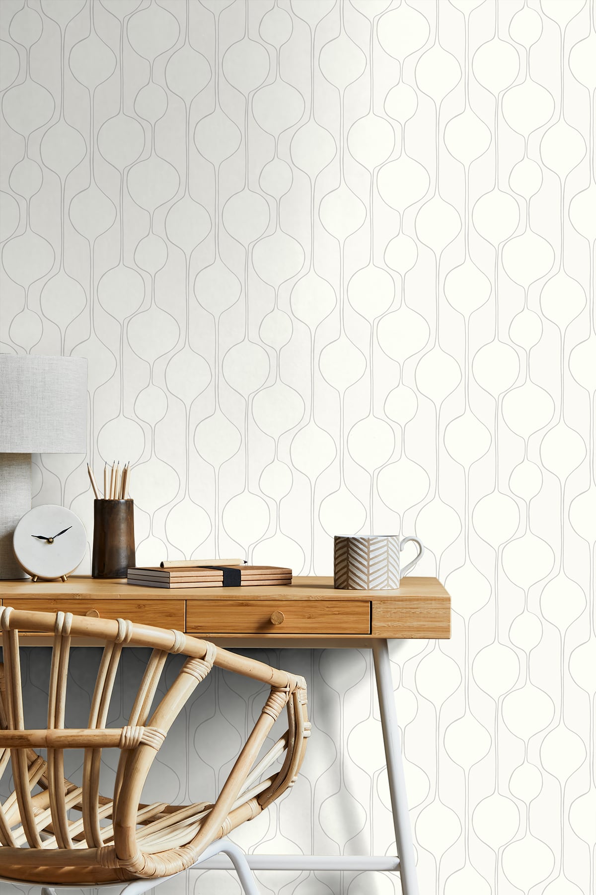 Seabrook Designs The Simple Life Minimalist Geometric Geometric Contemporary Off-White Matte - SL80108