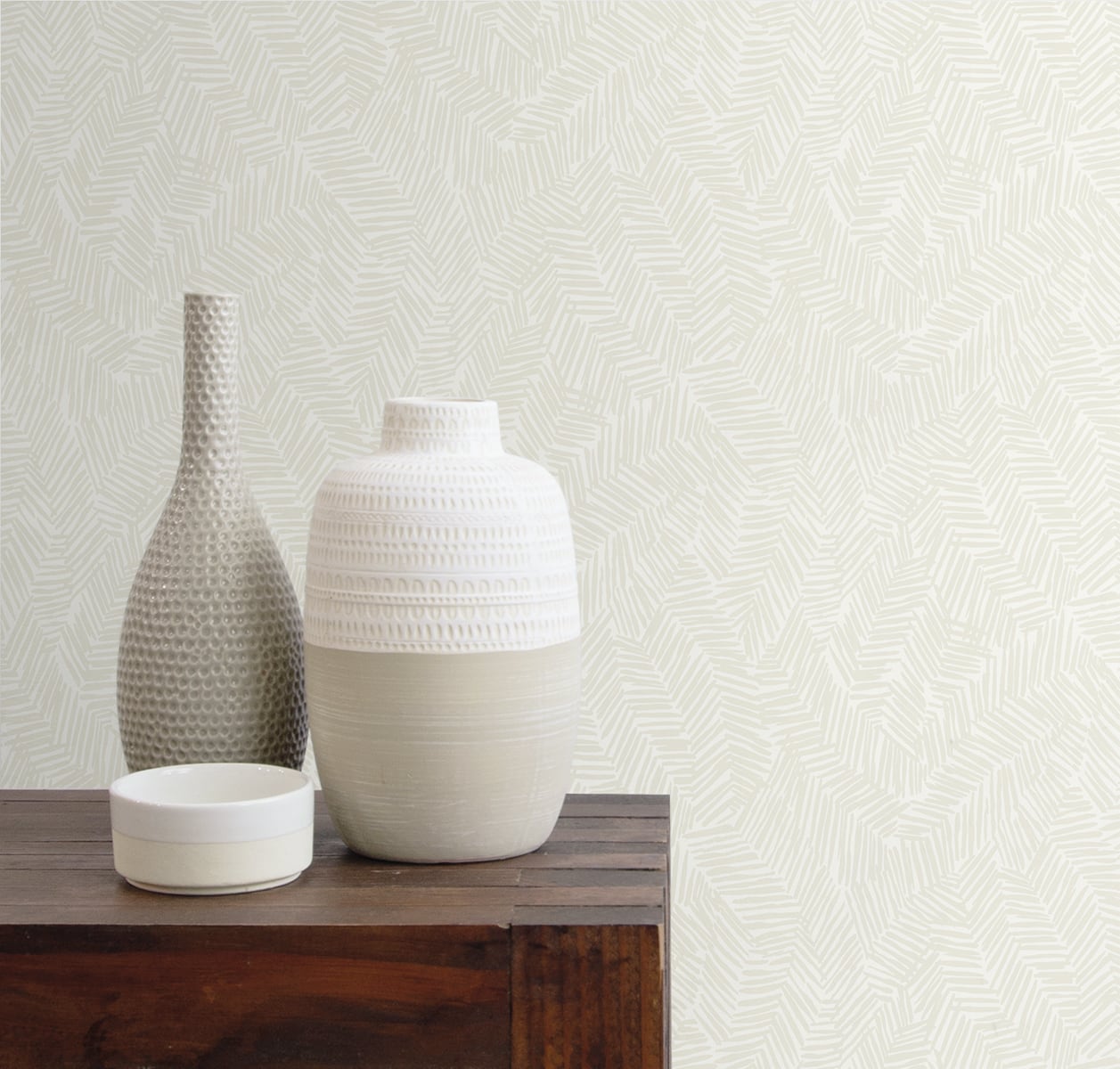 Seabrook Designs The Simple Life Lush Abstract Contemporary Off-White Matte - SL80400
