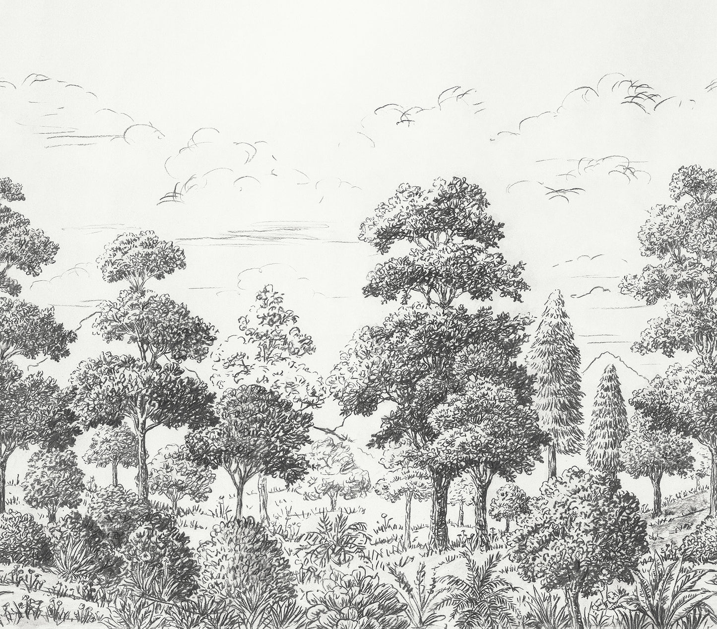 York Wallcoverings WallPops Sylva Black Self Adhesive Mural Botanical Transitional Black Current Peel & Stick - SLM6460