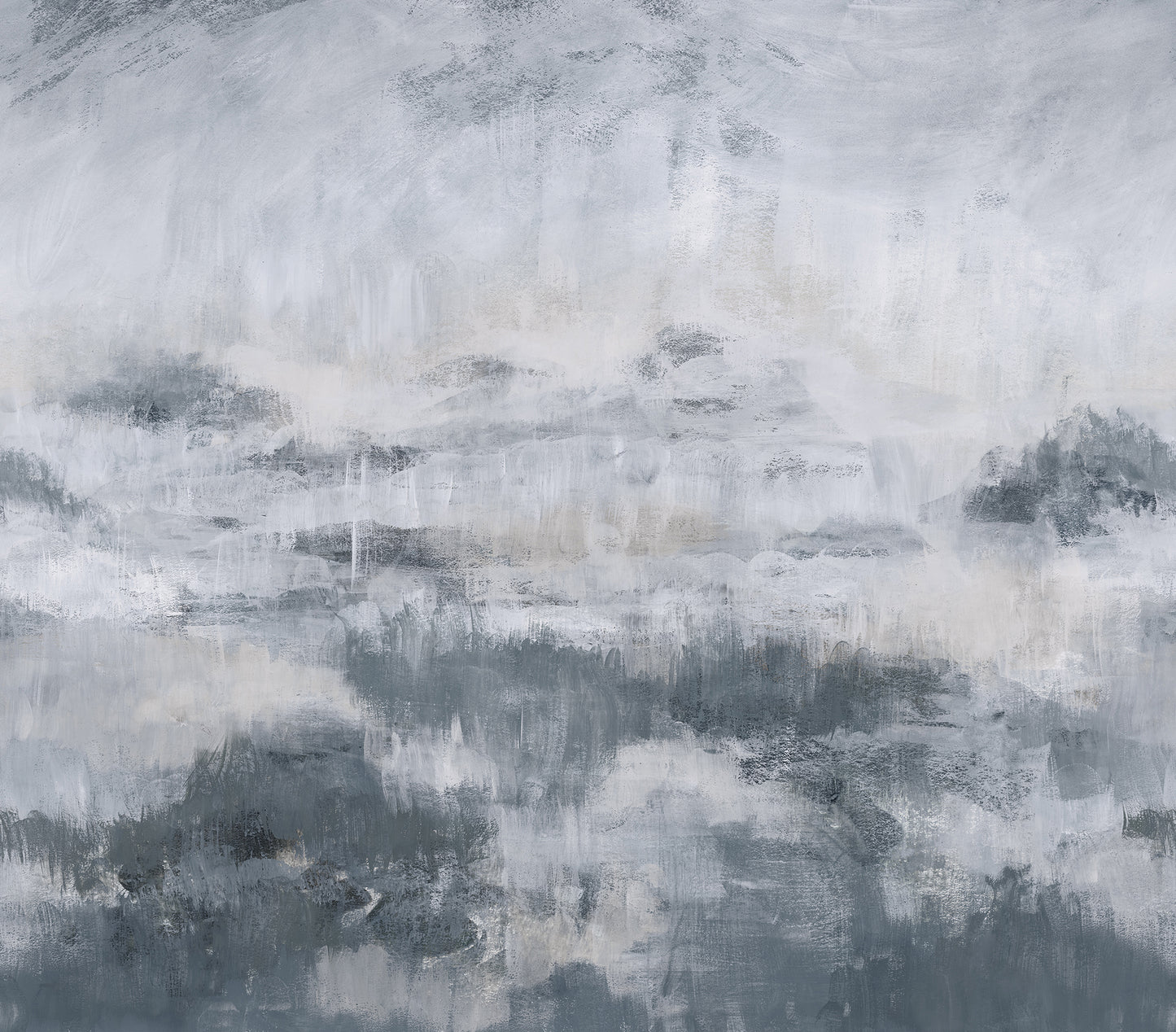 York Wallcoverings WallPops Mirage Grey Self Adhesive Mural Nature Transitional Grey Current Peel & Stick - SLM6466