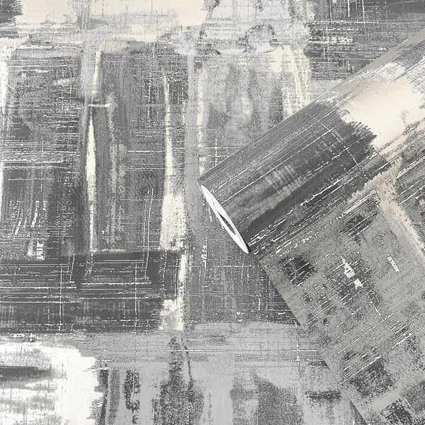 Galerie Wallcoverings Lustre Abstract Galerie Wallcoverings Silver Grey - SM0605