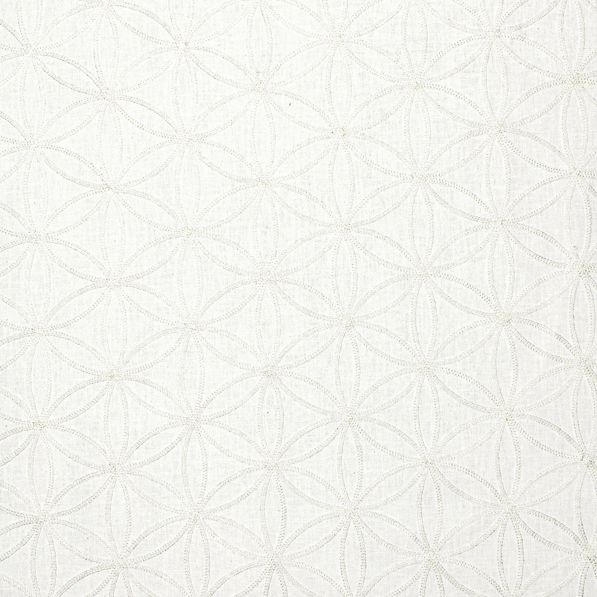 STOUT TEXTILES DRAPERY,EMBROIDERIES TRADITIONAL, GEOMETRIC EGGSHELL,IVORY - SNIC-2