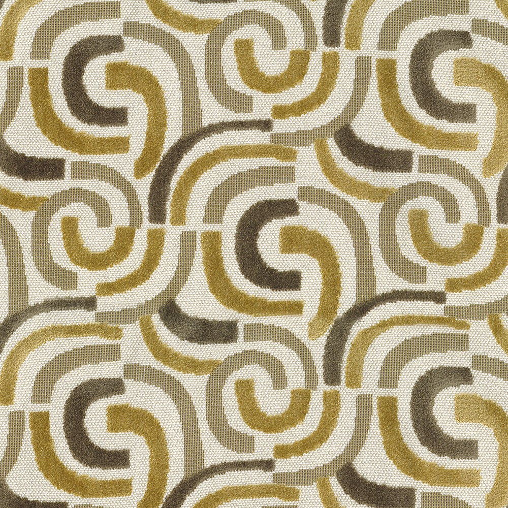 NICHOLASJOHN INC Soleilalla-Brown Geometric Fabric - NJ26-3907