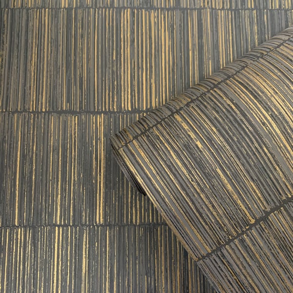 Galerie Wallcoverings Boutique Bamboo Galerie Wallcoverings Bronze, Brown - SP-JA3007
