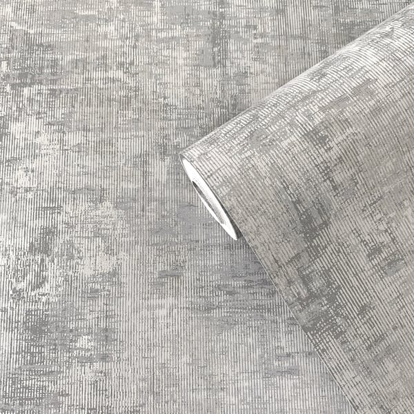 Galerie Wallcoverings Lustre Distressed Galerie Wallcoverings Silver Grey - SP-LS5004