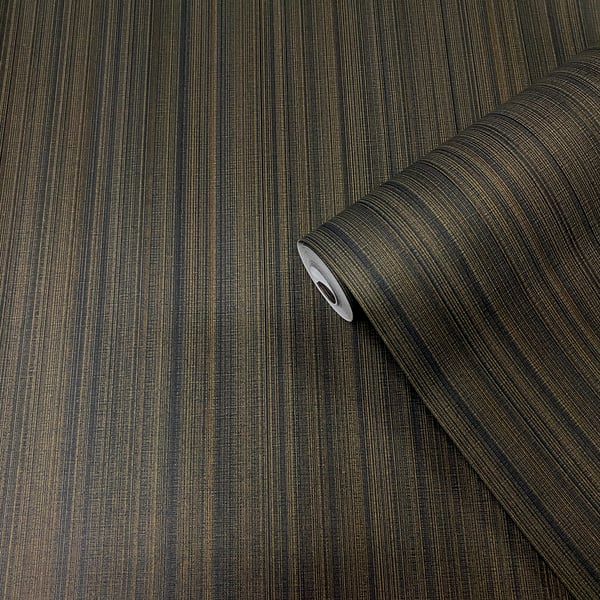 Galerie Wallcoverings Boutique Textured Stripe Galerie Wallcoverings Bronze, Brown - SP-NA6010