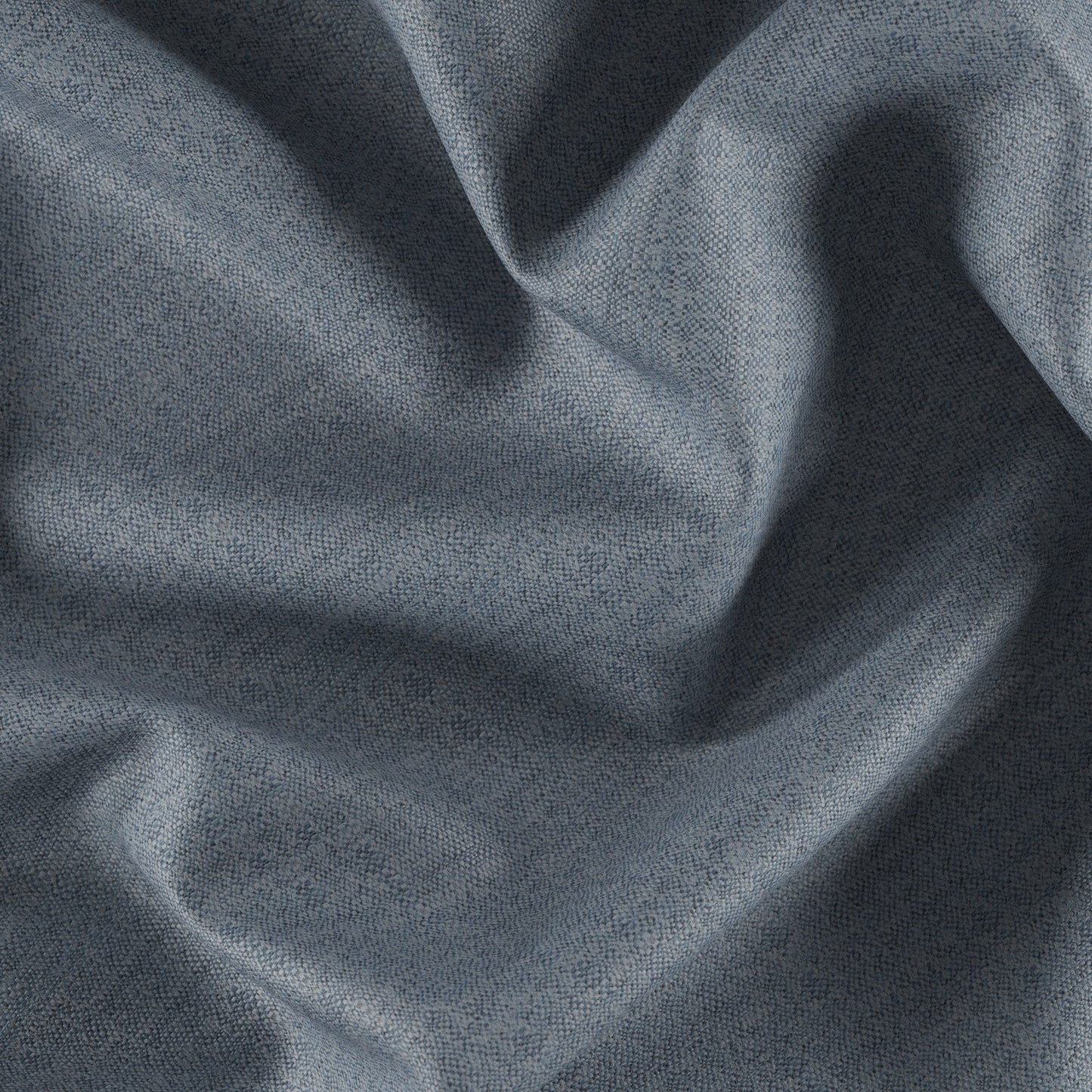 Slate grey textured fabric with soft drape and subtle weave.