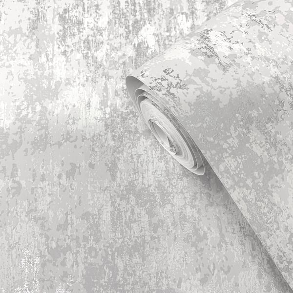 Galerie Wallcoverings Lustre Distressed Galerie Wallcoverings Silver Grey - SR28101