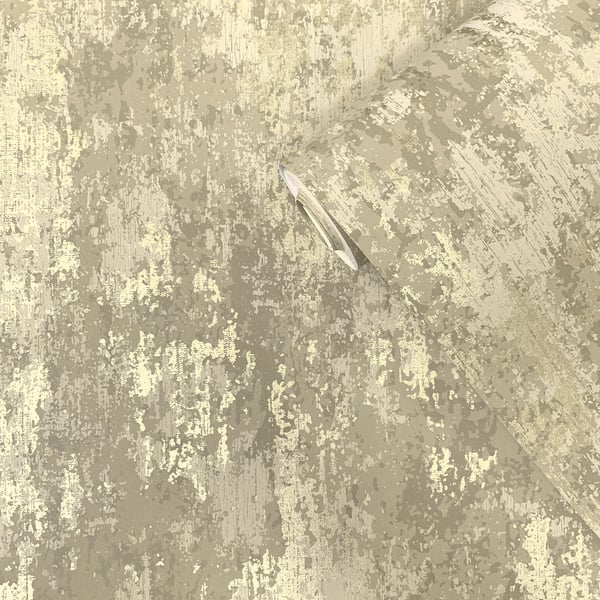 Galerie Wallcoverings Lustre Concrete Galerie Wallcoverings Gold - SR28104