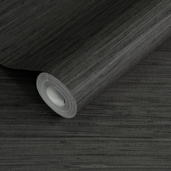 Galerie Wallcoverings Style Sisters Grasscloth Dark Galerie Wallcoverings Black - SS21252