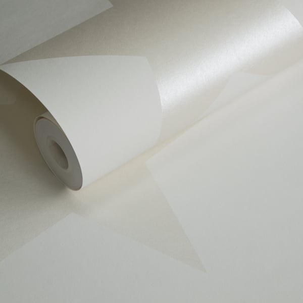 Galerie Wallcoverings Style Sisters Double Star Pearl Galerie Wallcoverings White - SS21257