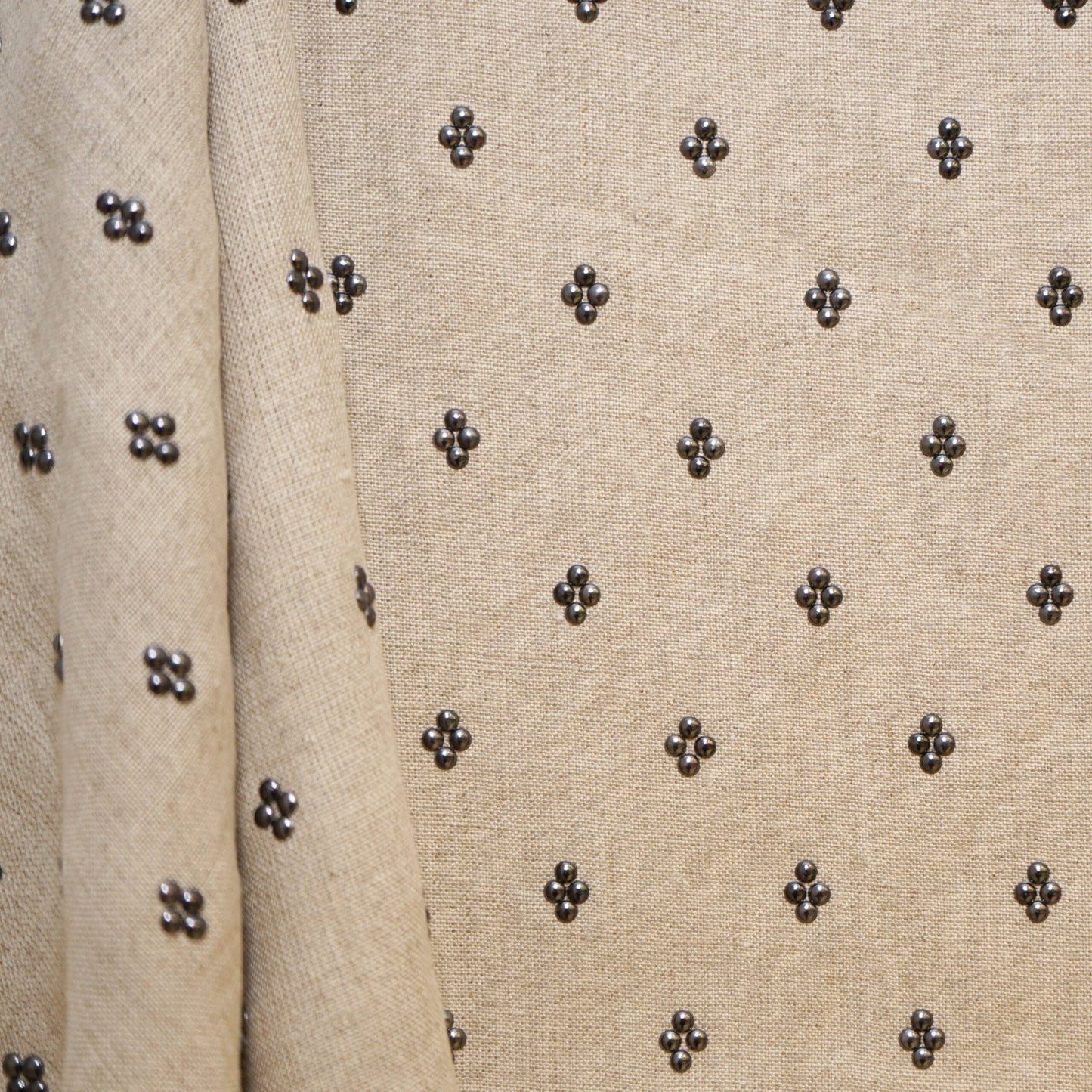 JF Fabrics JF Studio STUDLY 33 Fabric Traditional,Transitional,Contemporary,Diamond,Novelty Creme,Beige,Grey,Silver Embroidery,Linen,Texture,Linen Texture - 5500633 SJ101