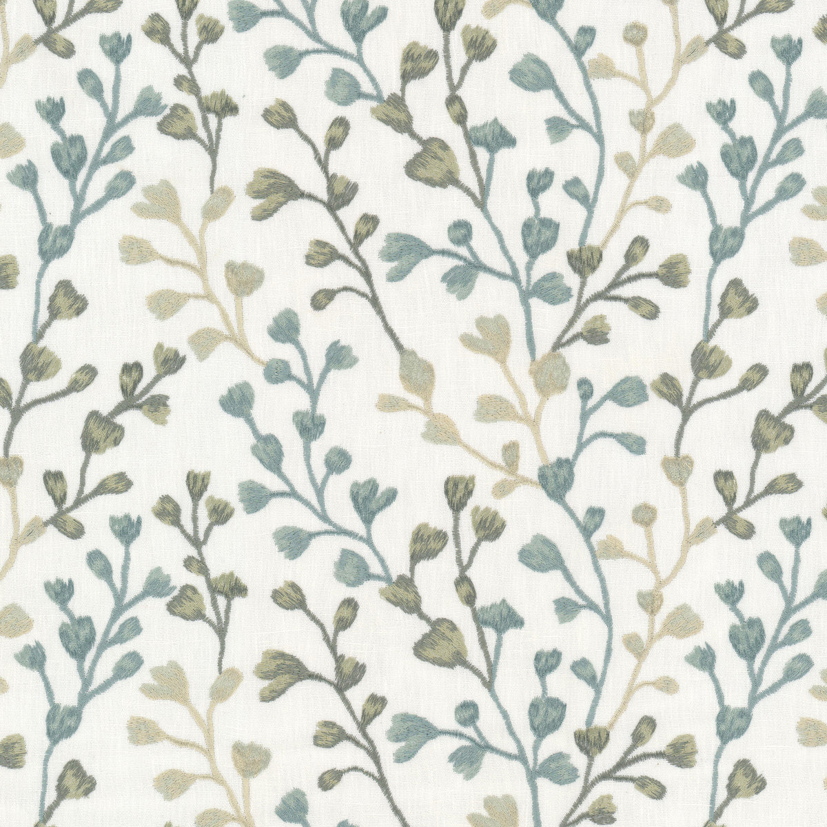 STOUT TEXTILES MULTIPURPOSE,EMBROIDERIES TRADITIONAL, FLORAL SEAGLASS - STUM-1