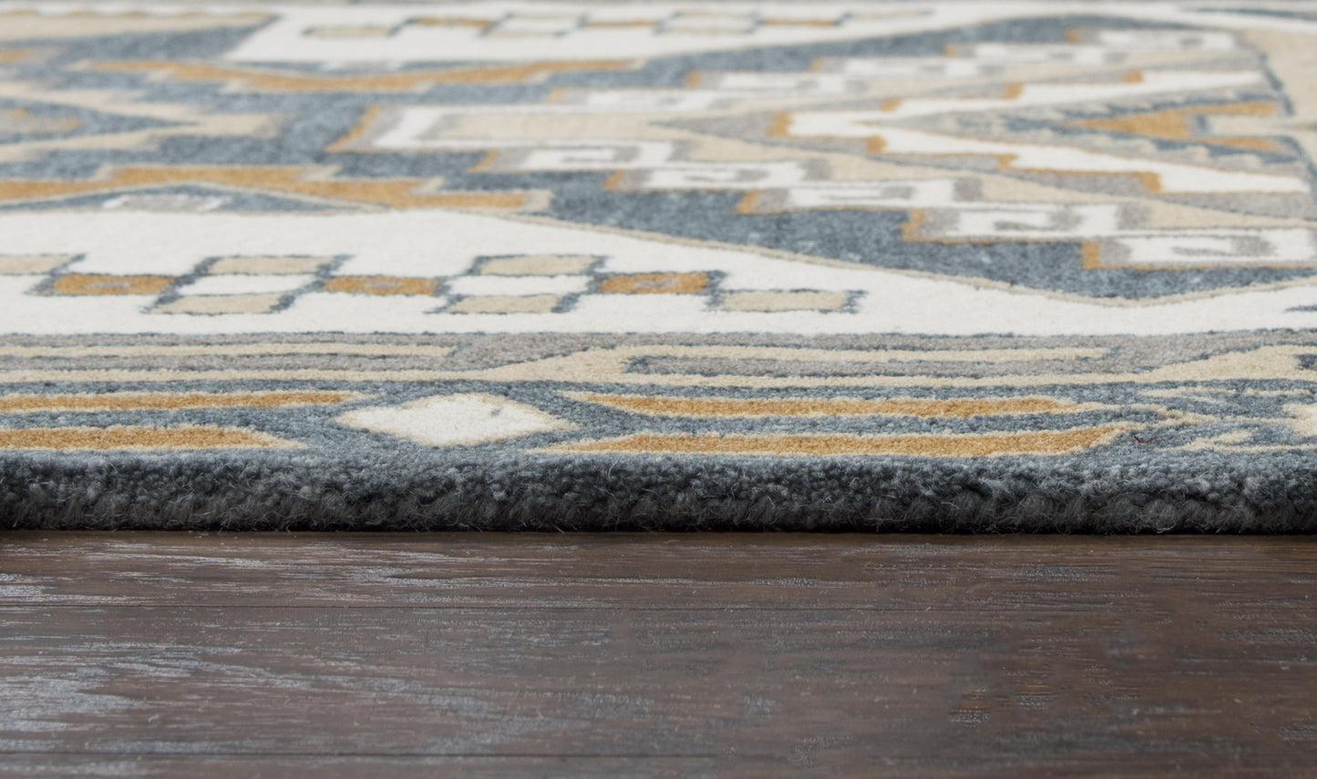 Southwest rustic lodge rug, 3' x 5'.