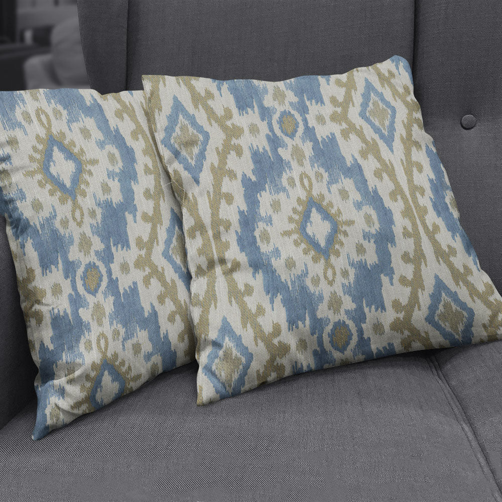 NICHOLASJOHN INC NJ-WHISTLER Blue Ridge Ikat Fabric - NJ25-3233