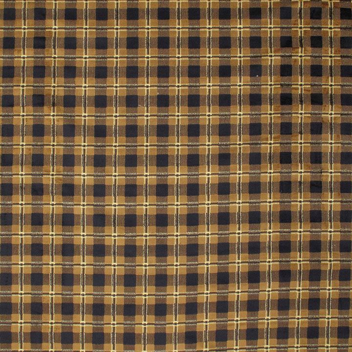 SCALAMANDRE OUTLET FABRIC SAHARA PLAID FABRIC BLACK, BRONZE - SX 37820209 NEW SKU # SX02093782
