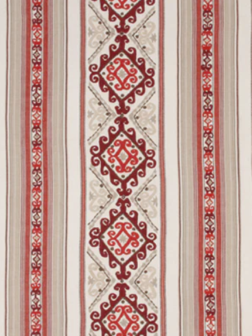 Beacon Hill Mela Stripe | Vermillion Multipurpose - 231045