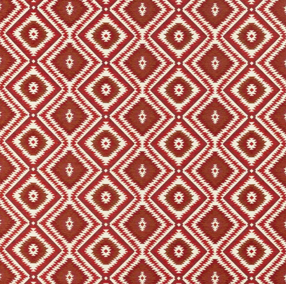 SANDERSON Kelim Fabric Geometric Madder - DCAC236914