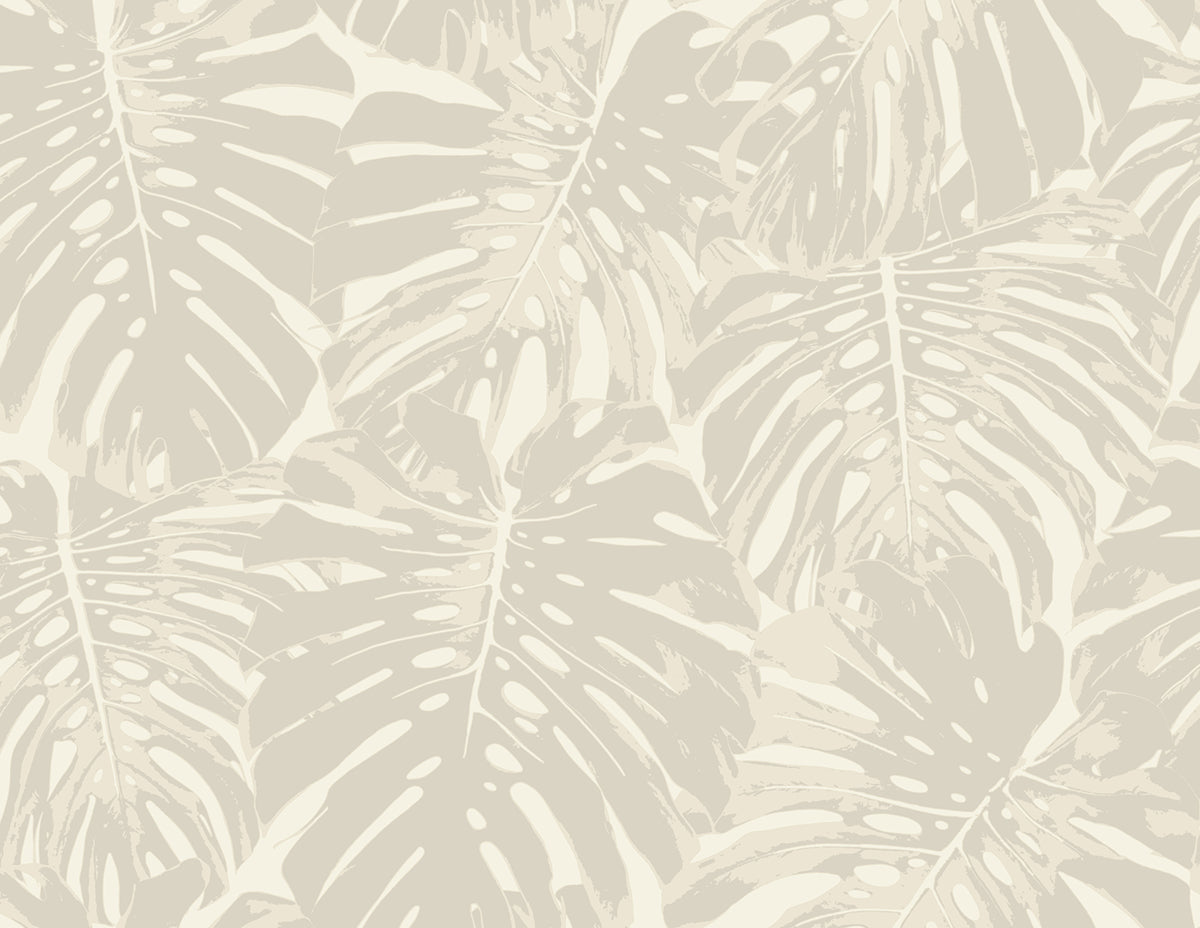 Seabrook Designs Jamaica Botanical Coastal Tan , Off-White - TA20005