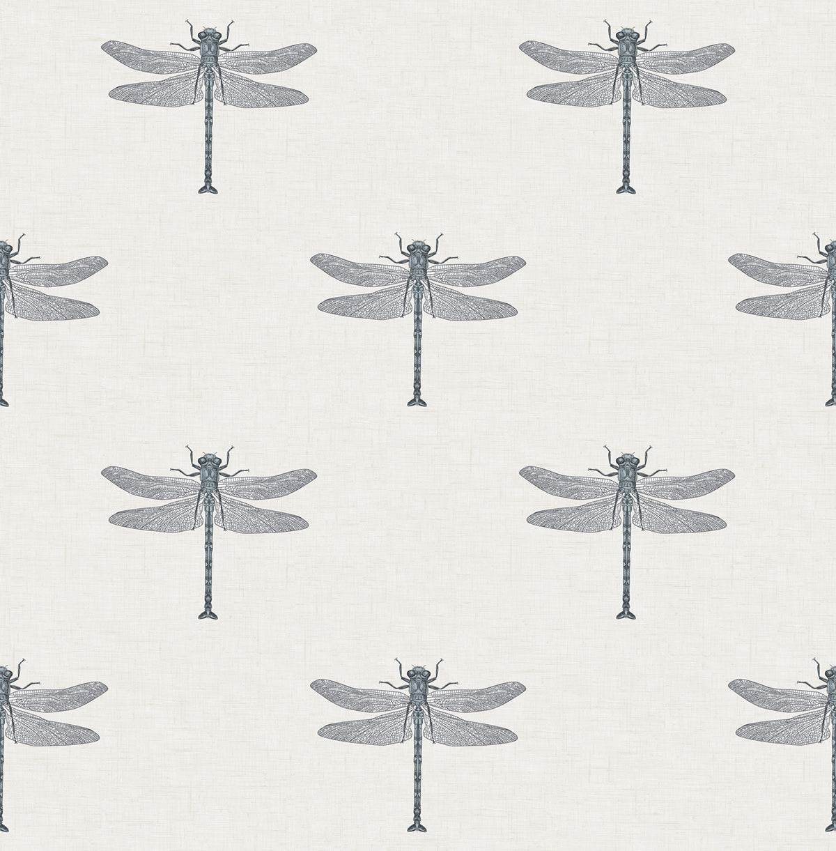 Seabrook Designs Catalina Animal Print Coastal Off-White, Black, , Metallic Silver - TA20300