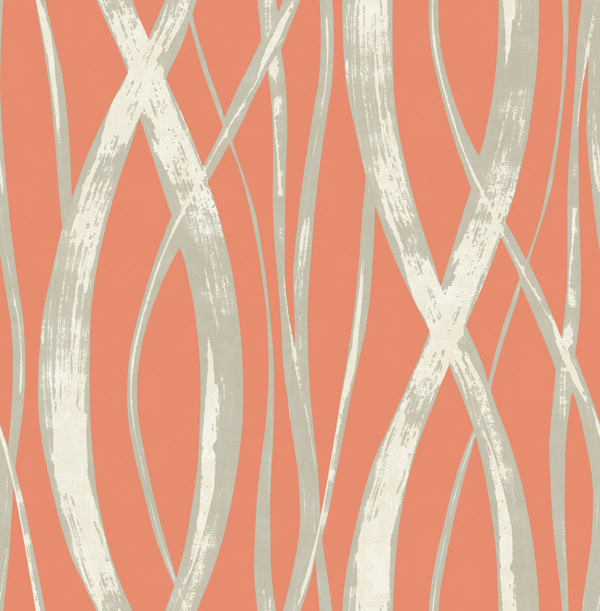 Seabrook Designs Barbados Abstract Coastal Portl, Orange, Gray, , White - TA21106