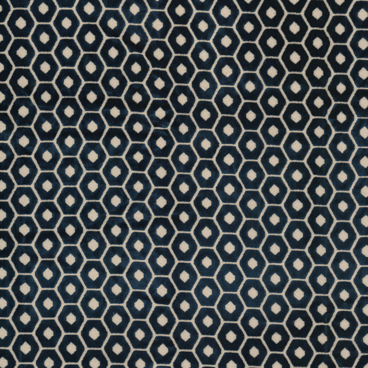 STOUT TEXTILES UPHOLSTERY,VELVET TRADITIONAL, GEOMETRIC INDIGO,INK - TAMB-1