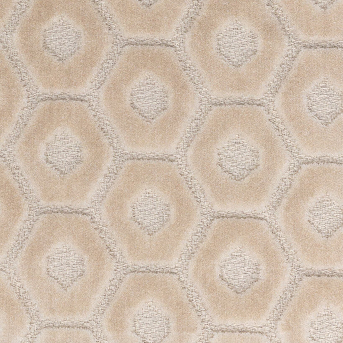 STOUT TEXTILES UPHOLSTERY,VELVET TRADITIONAL, GEOMETRIC CREAM - TAMB-5