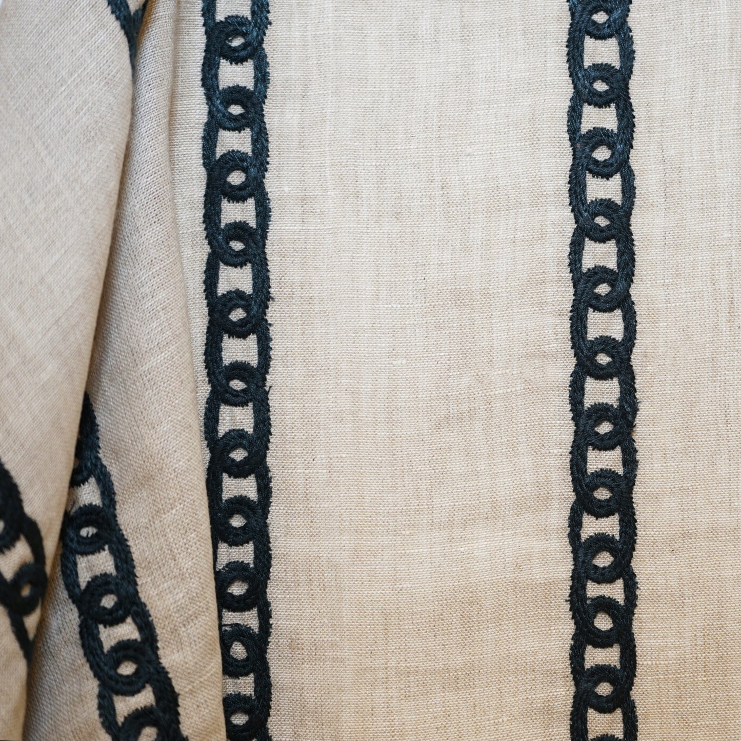 JF Fabrics JF Studio TANGLE 96 Fabric Transitional,Stripe Blue,Creme,Beige,Taupe Embroidery,Linen,Texture - 5084796 SJ101