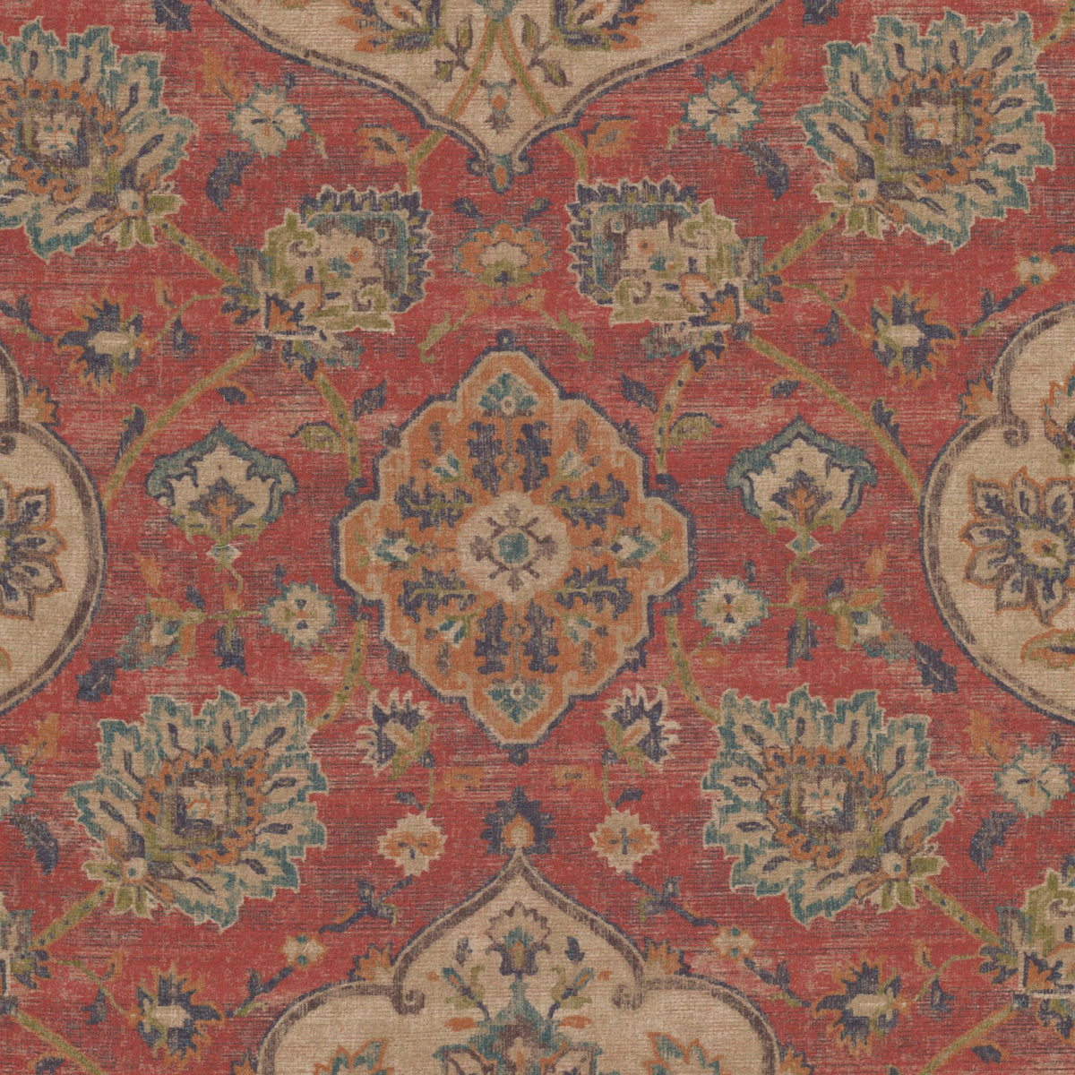 STOUT TEXTILES MULTIPURPOSE,PRINT TRADITIONAL, KILIMS CLARET,CRIMSON - TAPP-2