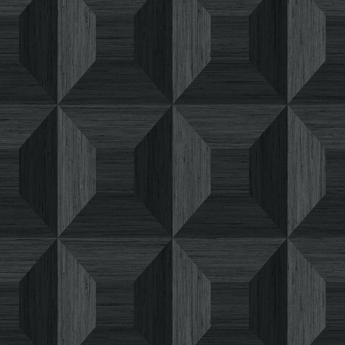 Seabrook Designs Squared Away Geometric Geometric Contemporary Ebony - TC70600