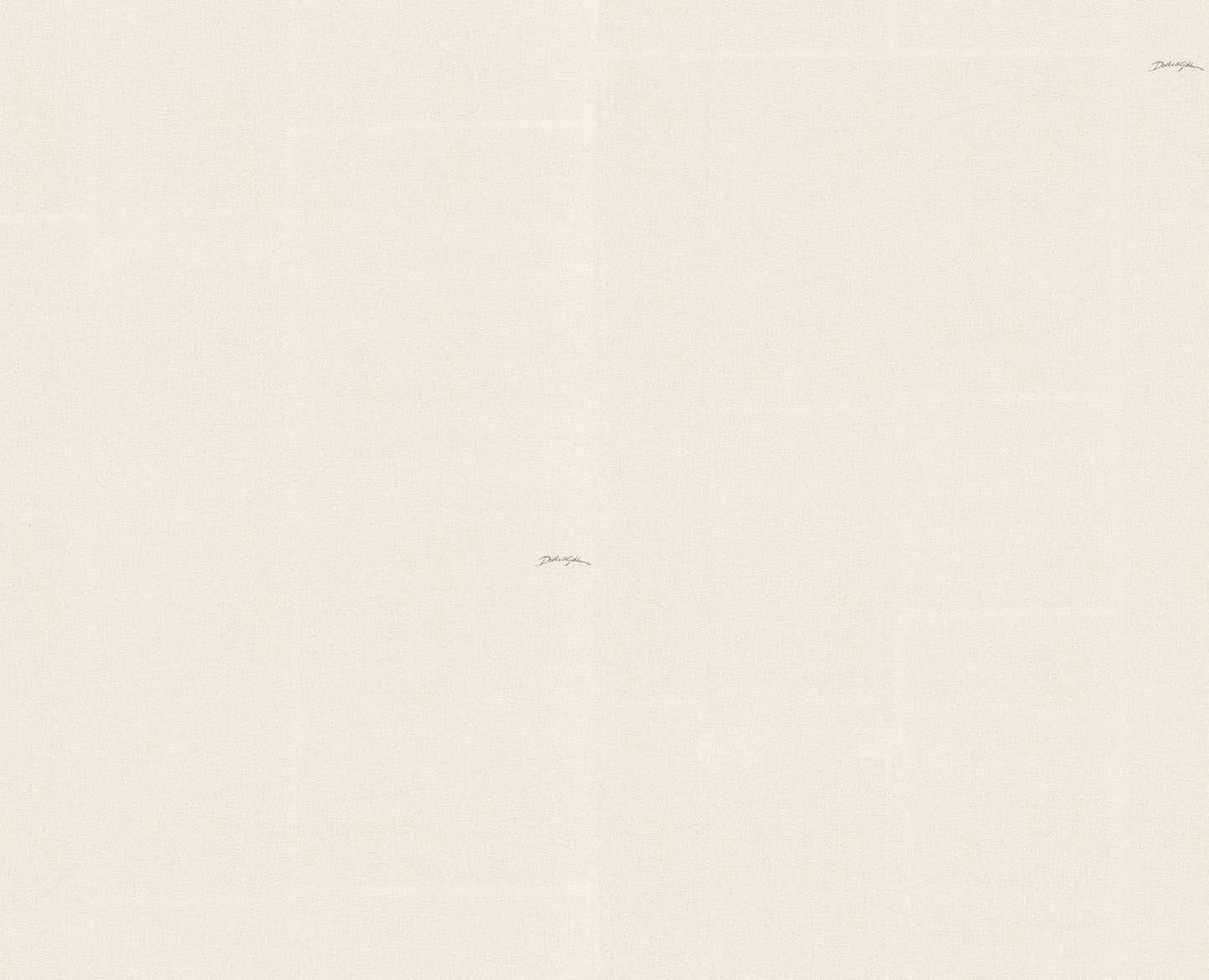 Cream fabric with subtle woven texture and faint grid lines; tiny cursive marks add minimalist detail.