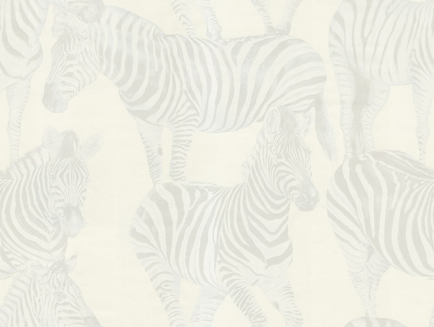 Cream background zebra print in pale gray suitable for wallpaper or fabric.