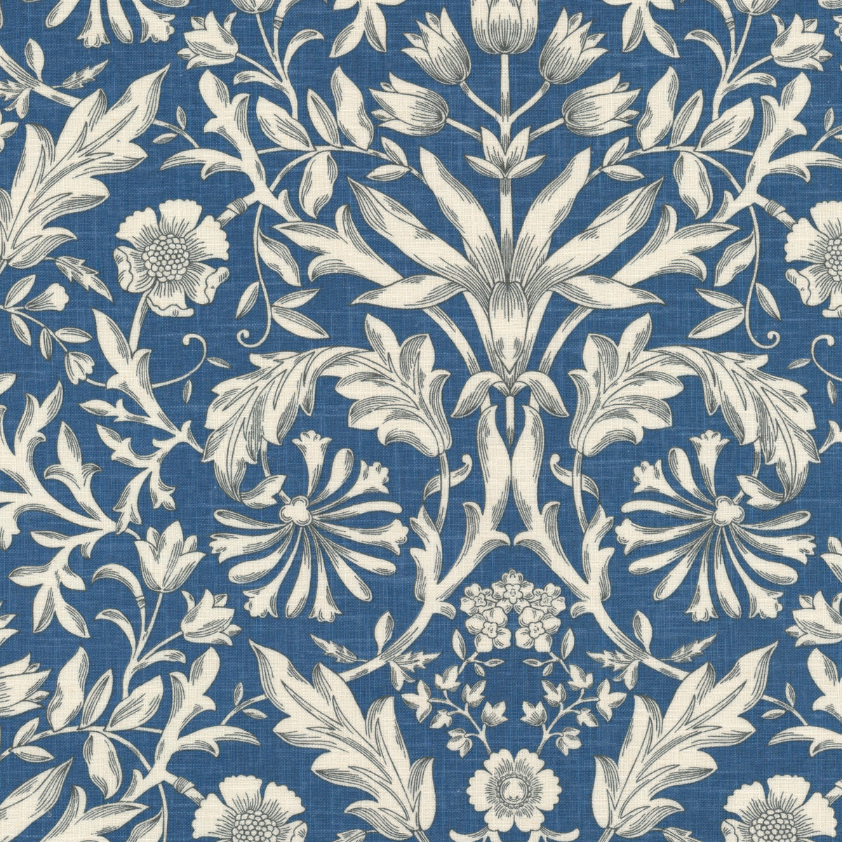 STOUT TEXTILES MULTIPURPOSE,PRINT TRADITIONAL, FLORAL INDIGO,INK - TEAS-2