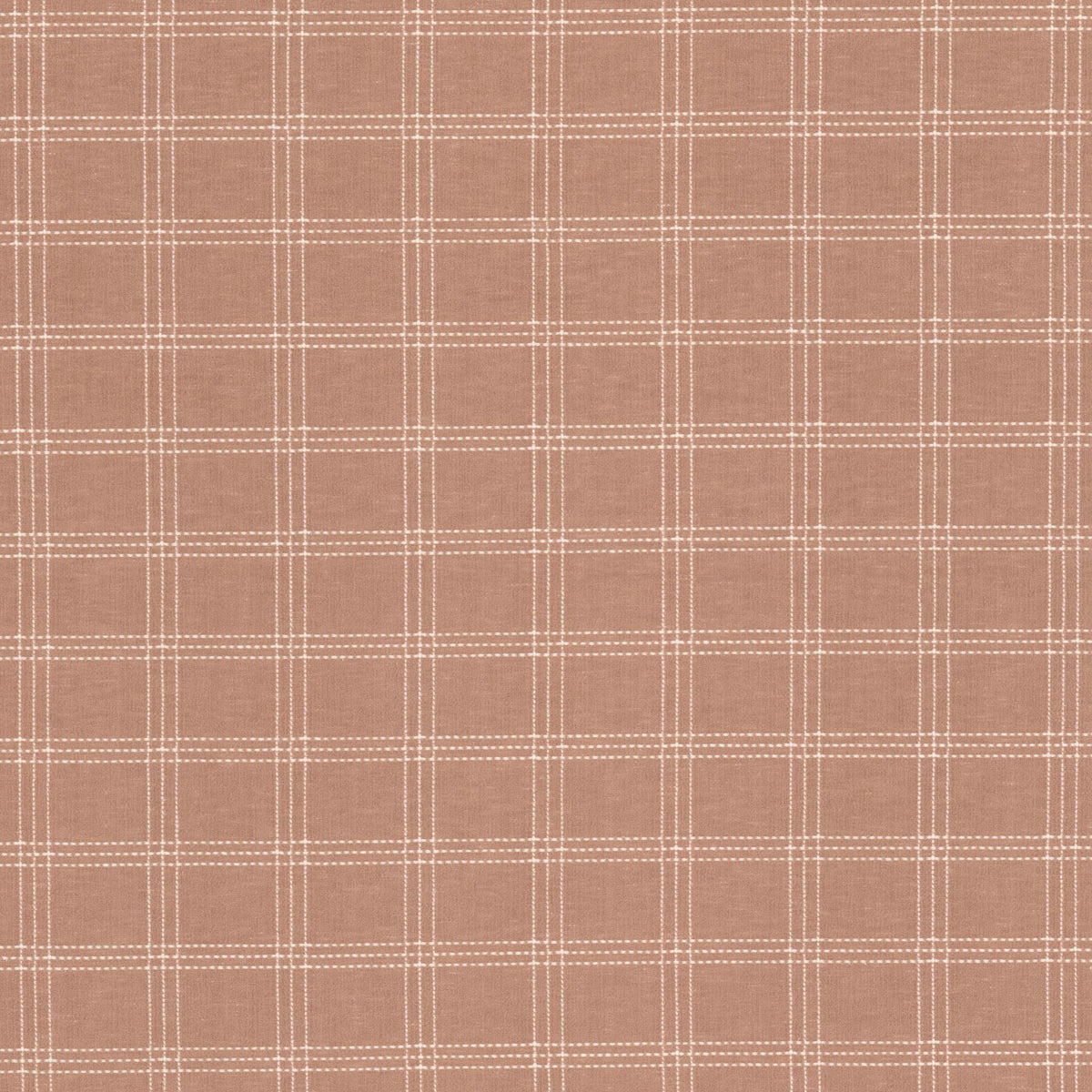 STOUT TEXTILES MULTIPURPOSE,CHENILLE TRADITIONAL, PLAID/CHECK PEACH - TETH-2