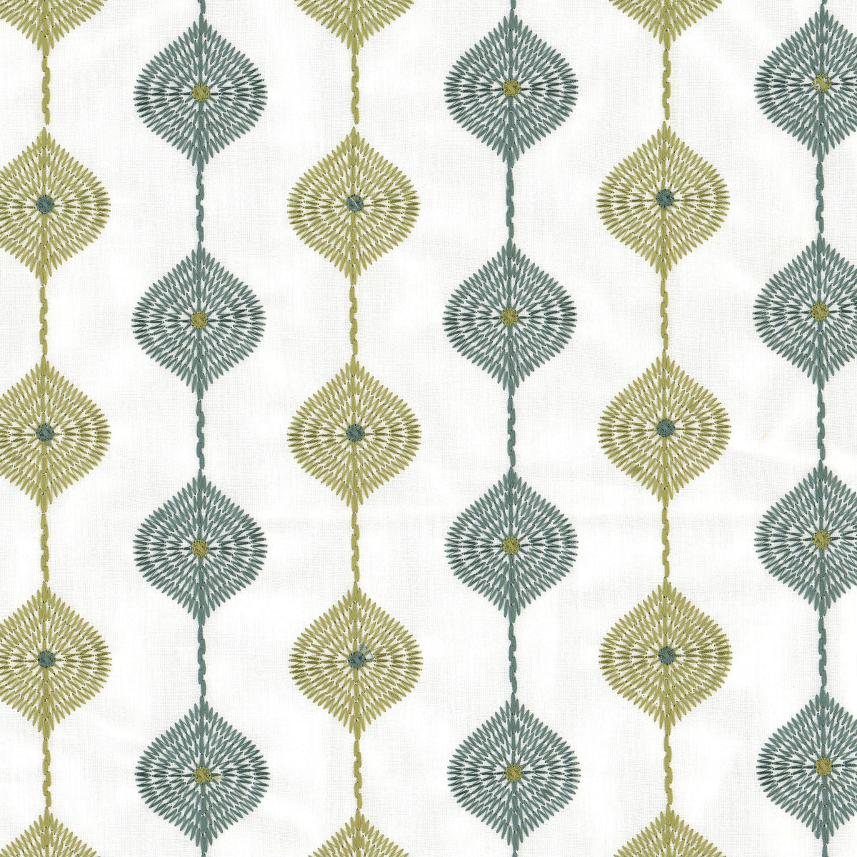 STOUT TEXTILES DRAPERY,EMBROIDERIES TRADITIONAL, OGEE SEAFOAM,SEAMIST - TETR-2