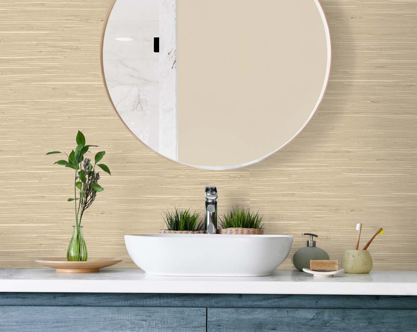 DuPont Tedlar Textures Marion Faux Arrowroot Faux Grasscloth Contemporary Brown Matte - TG60517