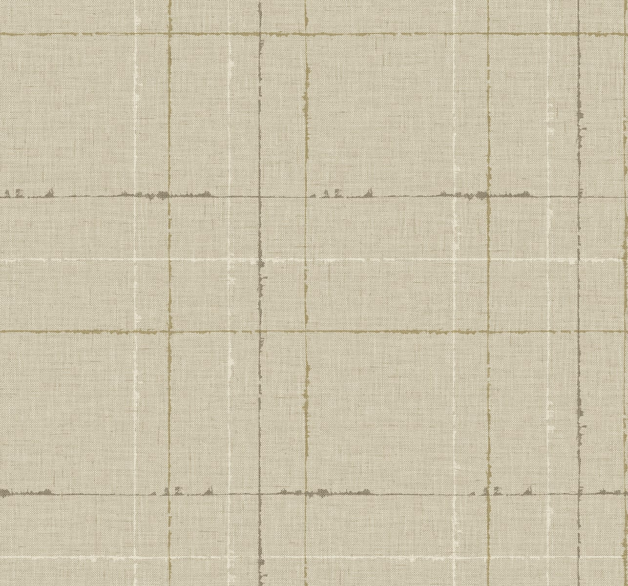 Seabrook Designs Fibers and Threads Gorton Plaid Plaid Contemporary Warm Neutrals & Beiges - TH90103