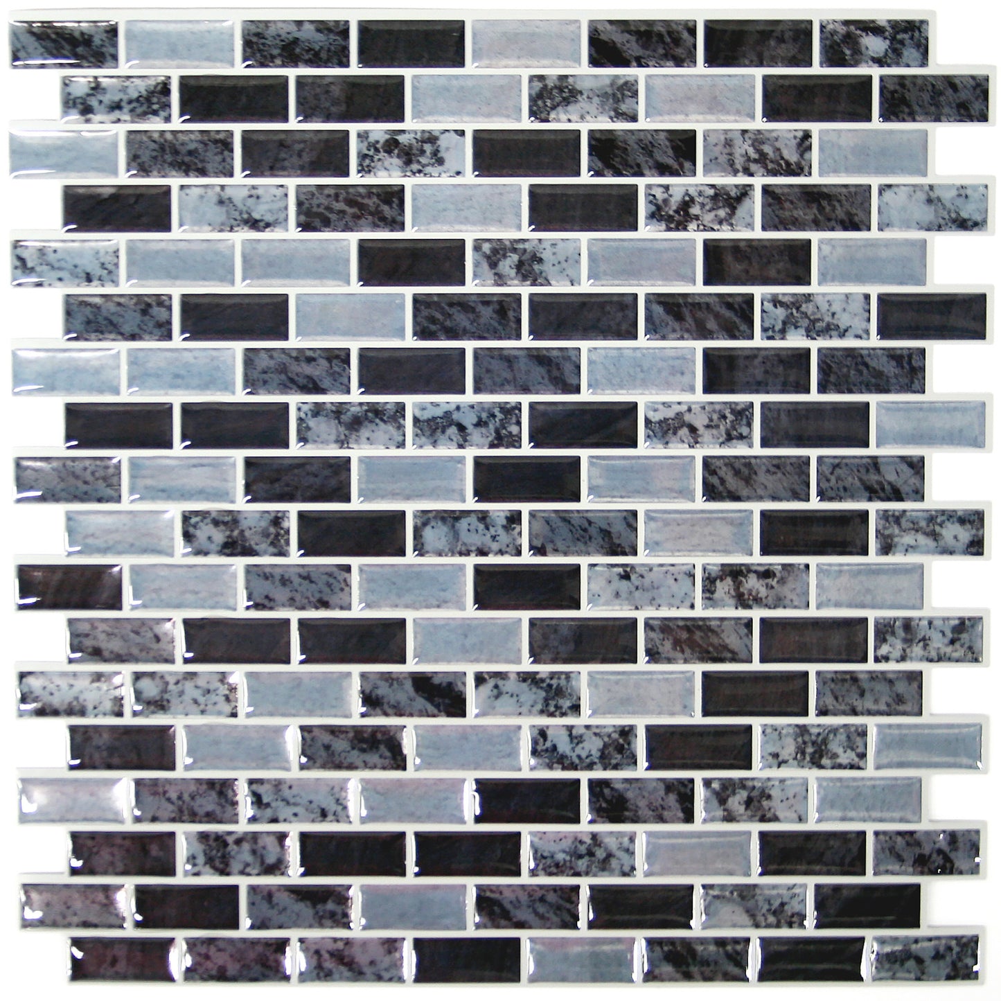 York Wallcoverings RoomMates Traditional Marble Tile Peel and Stick Backsplash Industrial Graphics Greys Wallpaper - TIL4129FLT