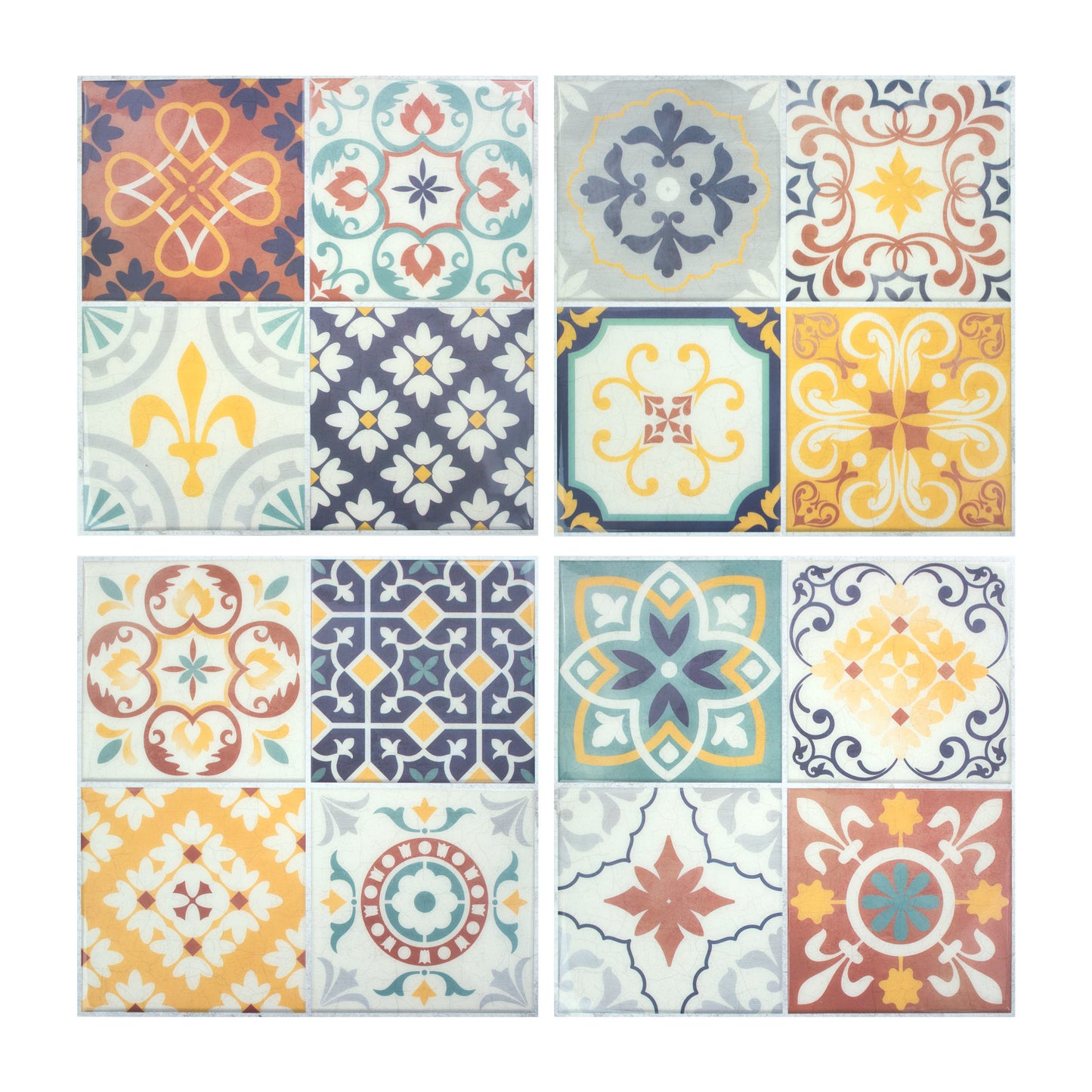 York Wallcoverings RoomMates Spanish Terracotta Tile Peel and Stick Backsplash Industrial Graphics Oranges Wallpaper - TIL4279FLT