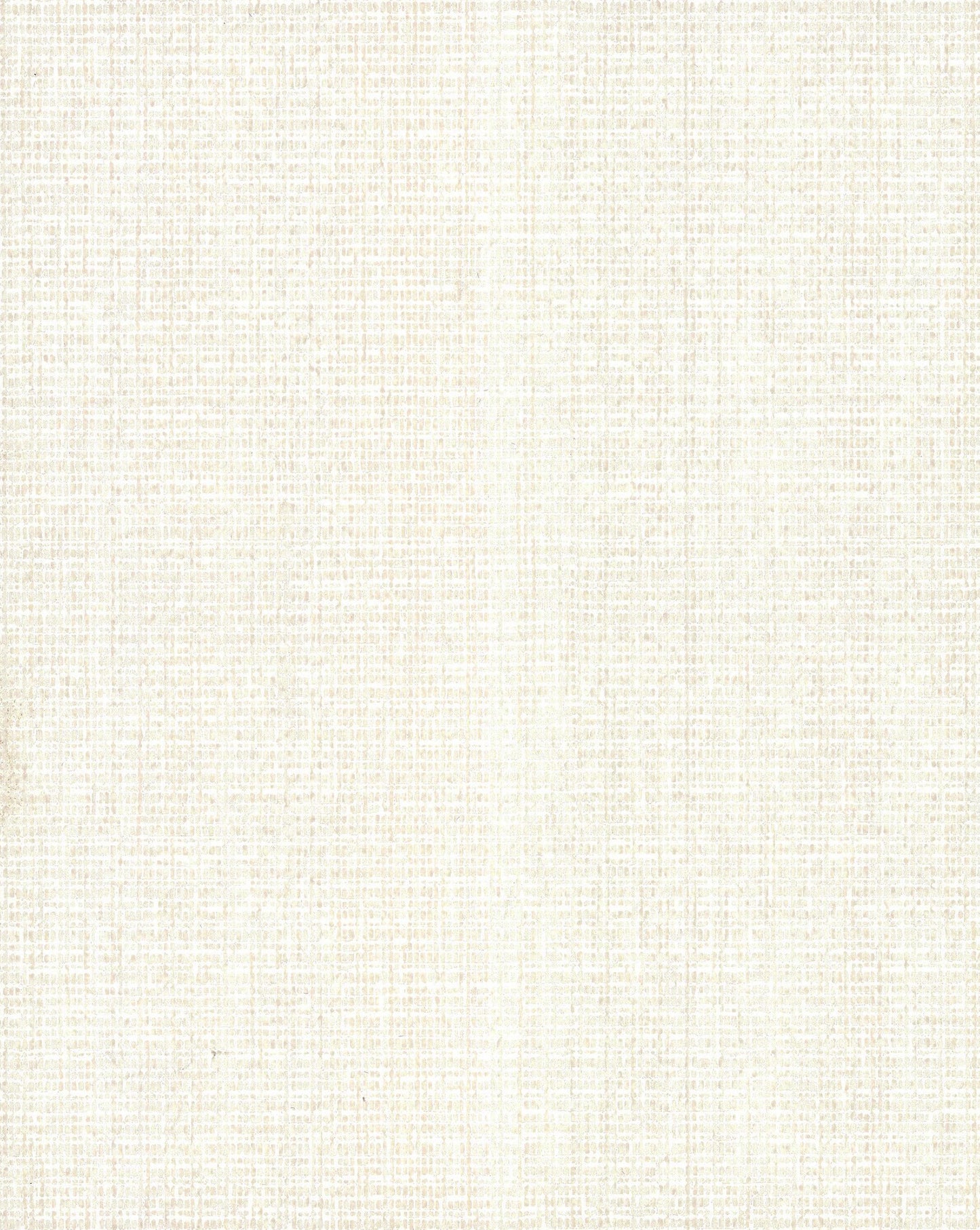 White linen-textured wallpaper with a subtle woven grid pattern in whites and off-whites.