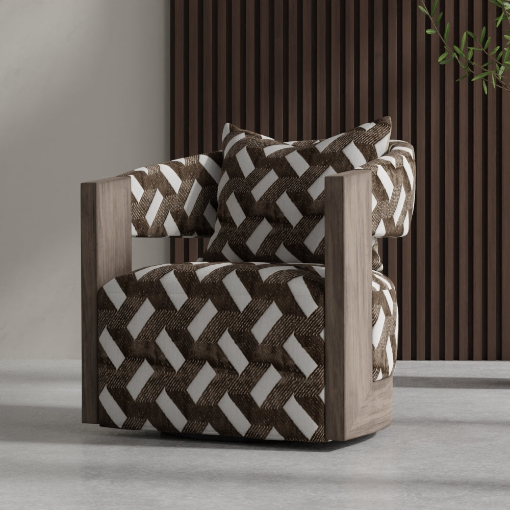 NICHOLASJOHN INC NJ-TRELLIS Charcoal Geometric Fabric - NJ25-3489