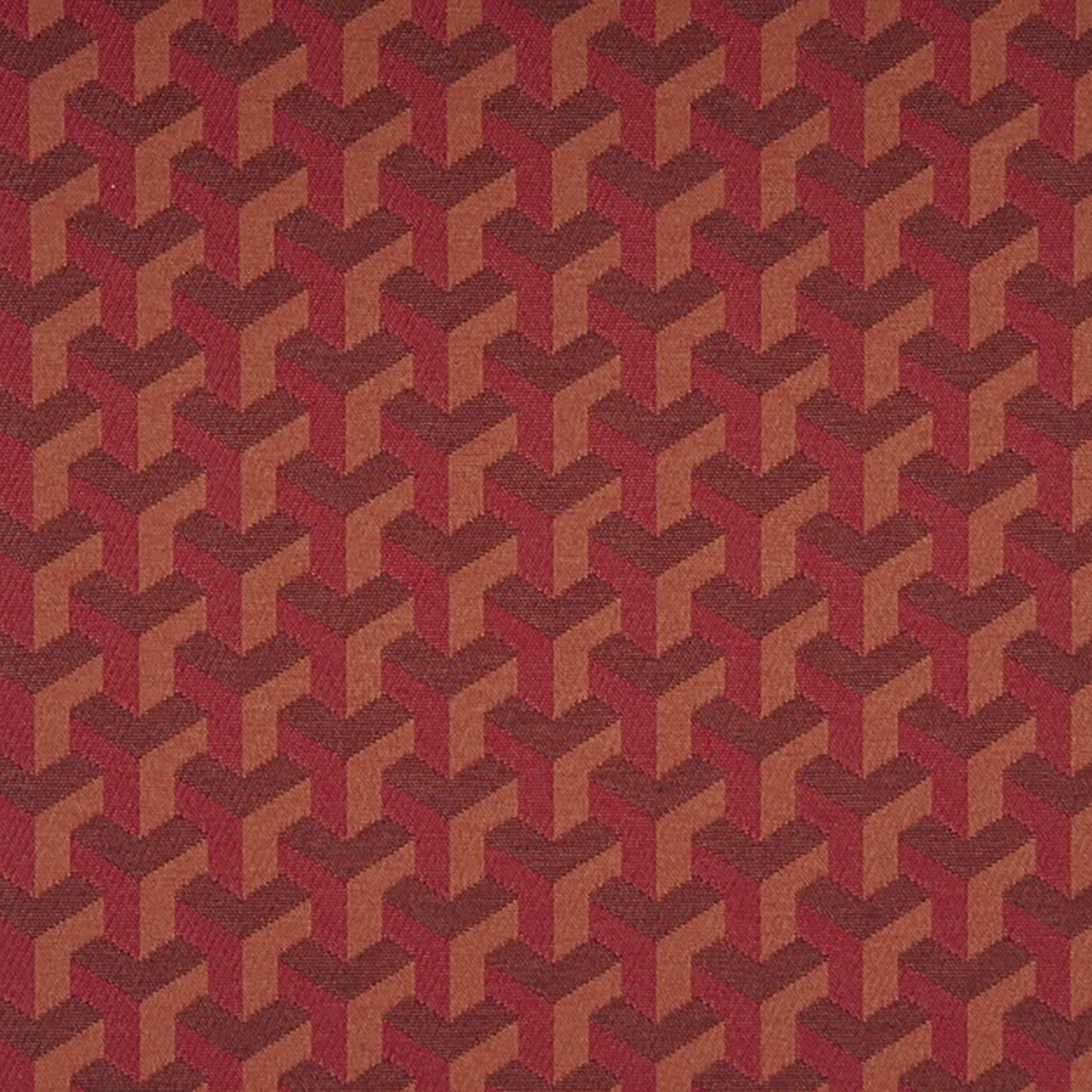 JF Fabrics Crypton TRENTON 48 Fabric Contemporary,Geometric Burgundy,Red Jacquard,Texture - 5740048 J6861