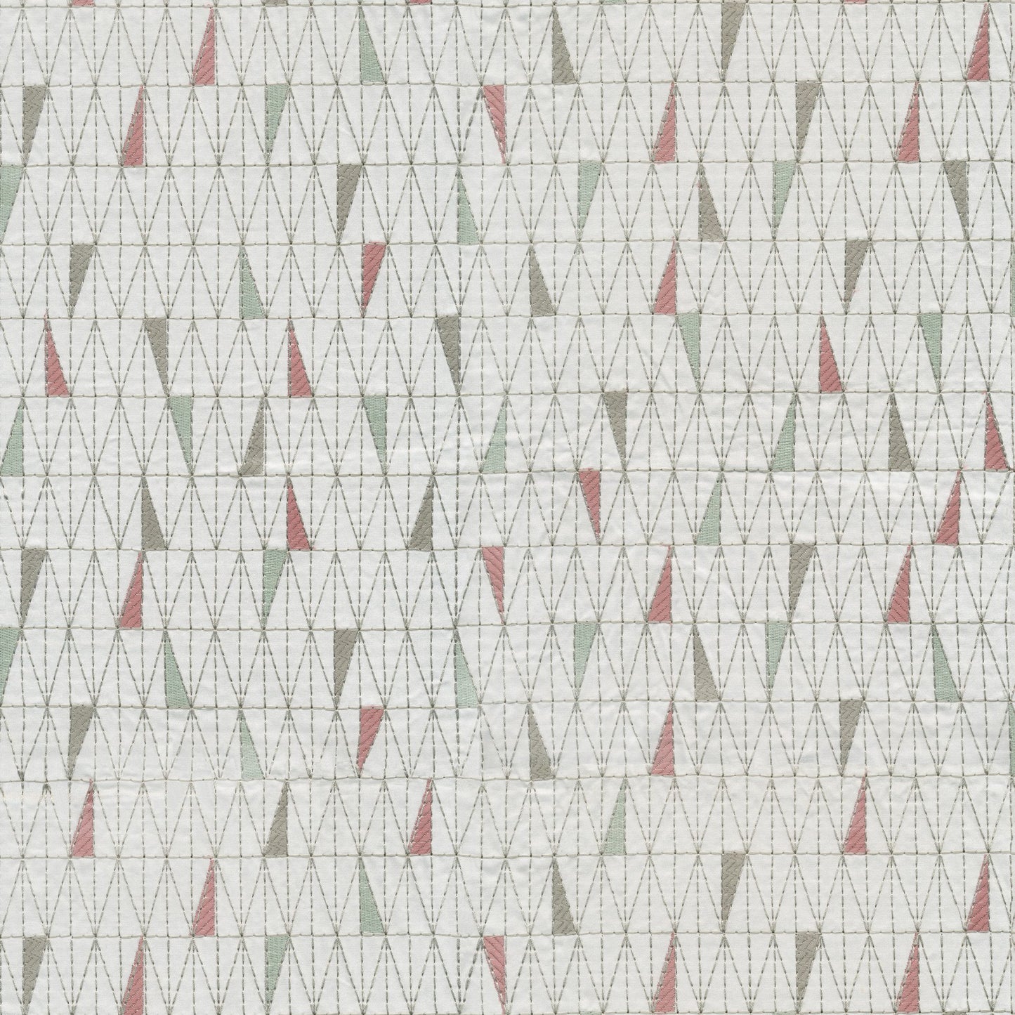JF Fabrics TRILATERAL 43 Fabric Geometric,Transitional,Contemporary,Modern Pink,Green Embroidery - 8431143 J8581