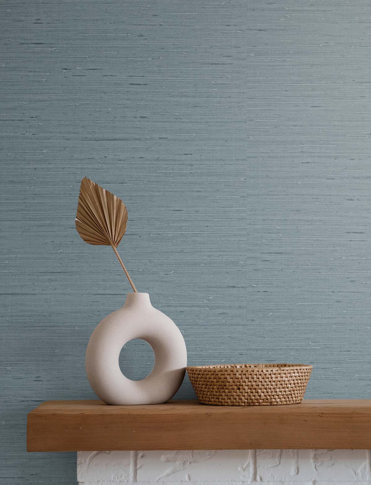 Seabrook Designs Even More Textures Seahaven Rushcloth Grasscloth Coastal Blue Matte - TS80702