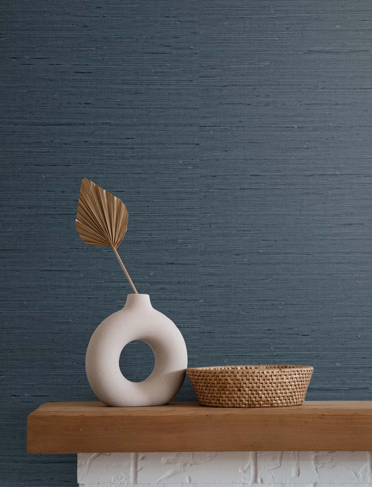 Seabrook Designs Even More Textures Seahaven Rushcloth Grasscloth Coastal Blue Matte - TS80712