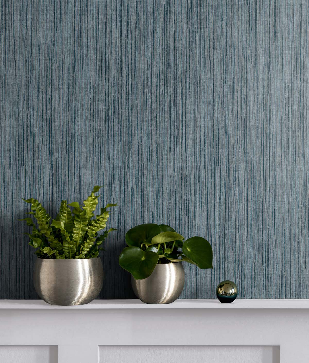 Seabrook Designs Even More Textures Vertical Stria Stria Contemporary Blue Matte - TS80902
