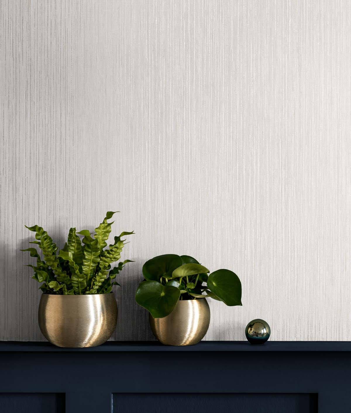Seabrook Designs Even More Textures Vertical Stria Stria Contemporary Off-White Metallic - TS80905