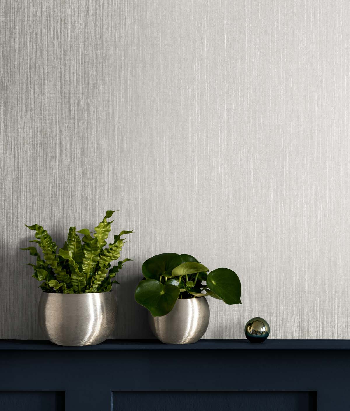 Seabrook Designs Even More Textures Vertical Stria Stria Contemporary Silver Metallic - TS80908