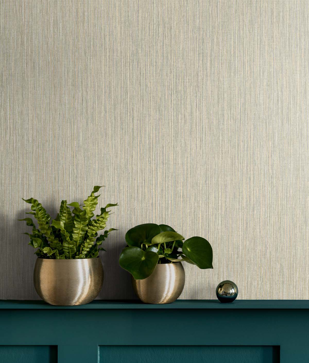 Seabrook Designs Even More Textures Vertical Stria Stria Contemporary Beige Metallic - TS80925
