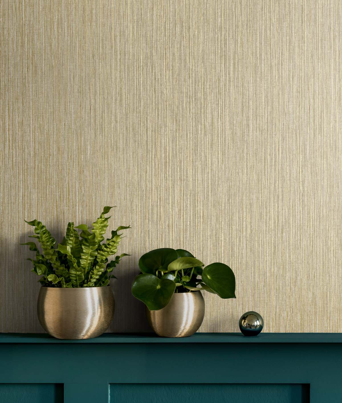Seabrook Designs Even More Textures Vertical Stria Stria Contemporary Beige Metallic - TS80955